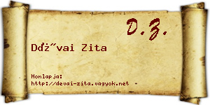 Dévai Zita névjegykártya