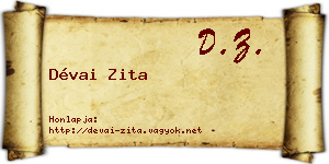 Dévai Zita névjegykártya